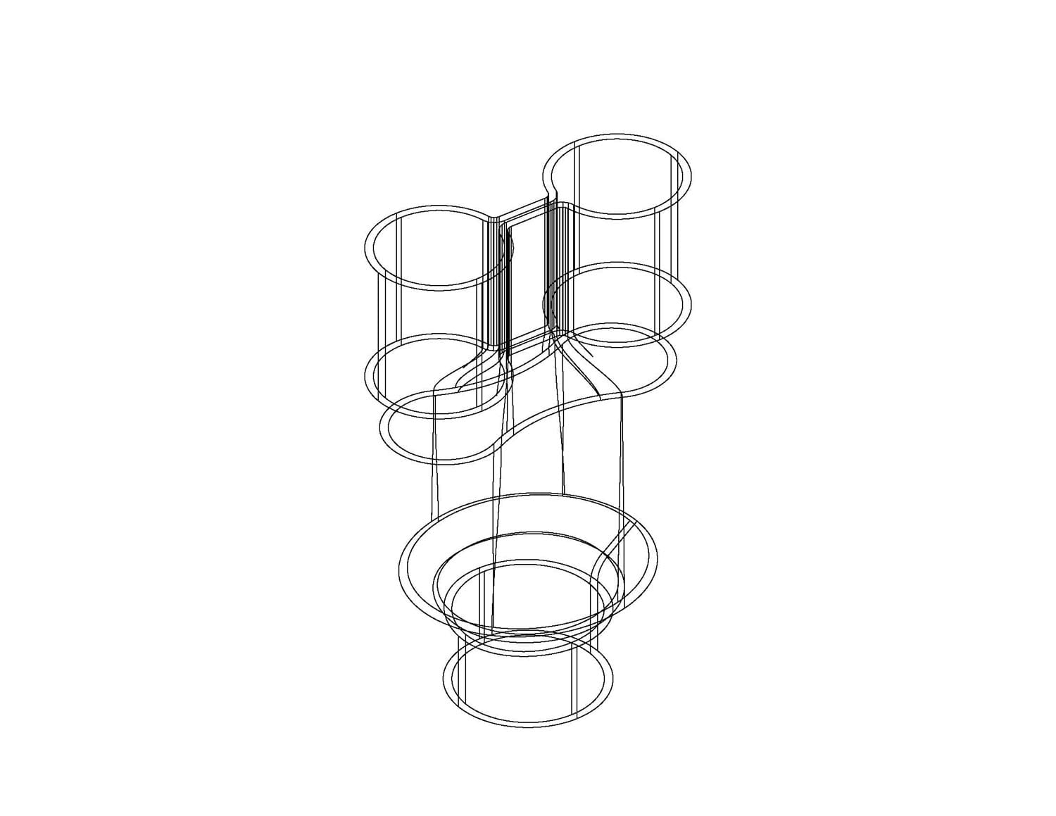 Abstract geometric wireframe structure